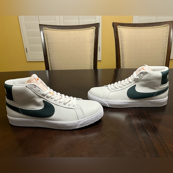 New Nike Blazer Mid ISO SB White Green Sneaker Shoes Size US 11 - Picture 11 of 14
